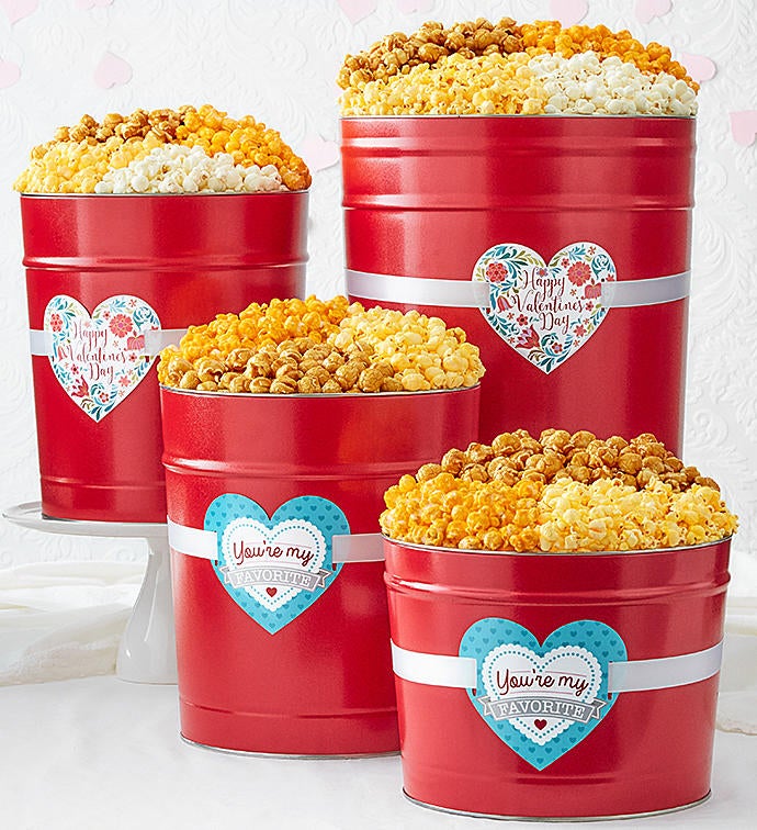 Happy Valentine's Day Popcorn Tins