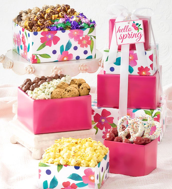 Floral Delight 4 Tier Spring Tower