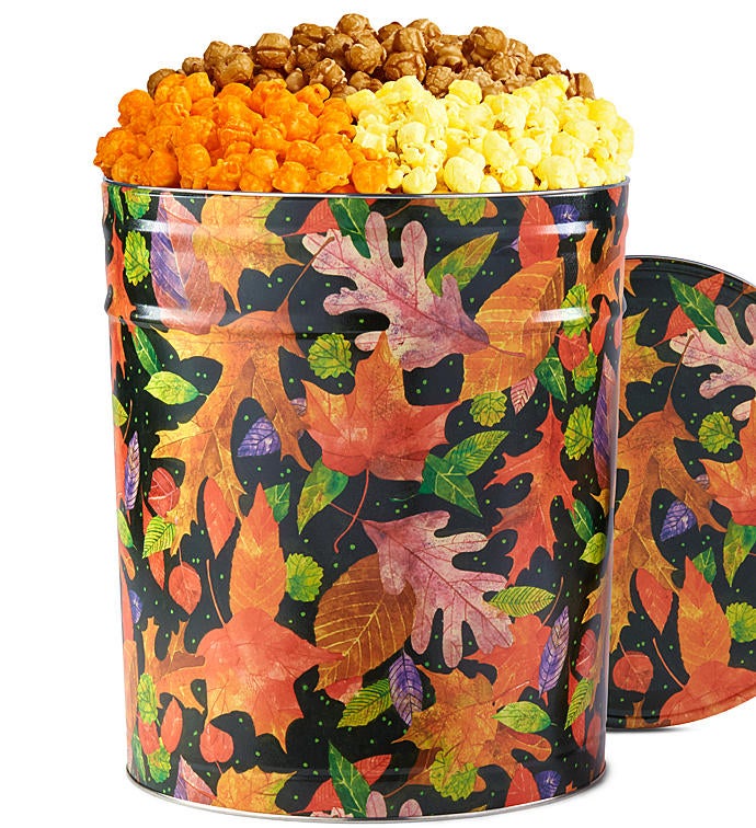 Fall Colors 6 1/2 Gallon Popcorn Tin