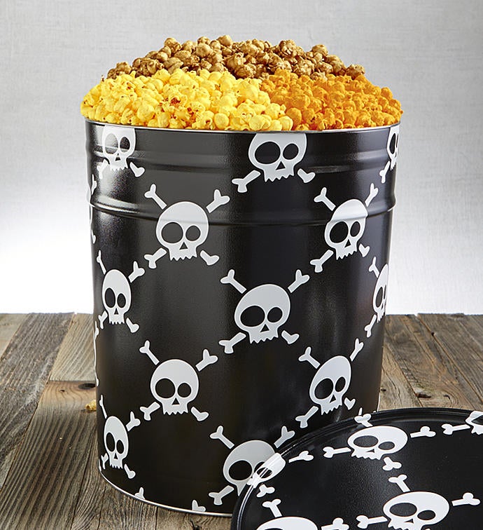 Skulls 6 1/2 Gallon Popcorn Tin