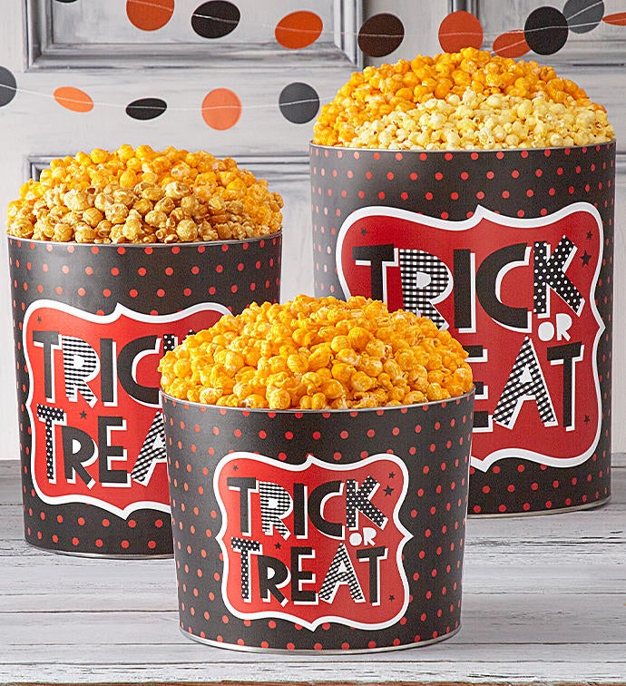 Trick Or Treat 2 Gallon Popcorn Tins