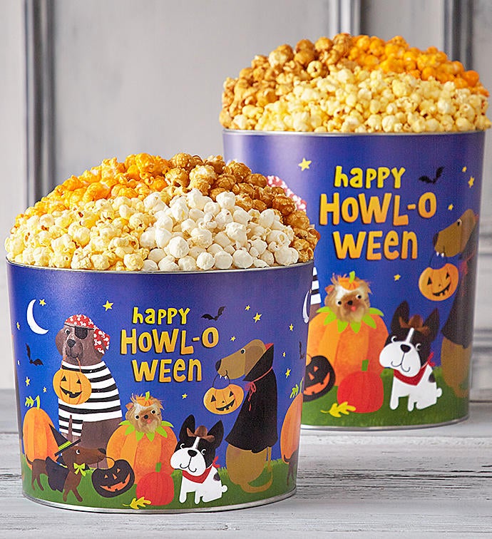 Howl O Ween Paw Ty Popcorn Tins