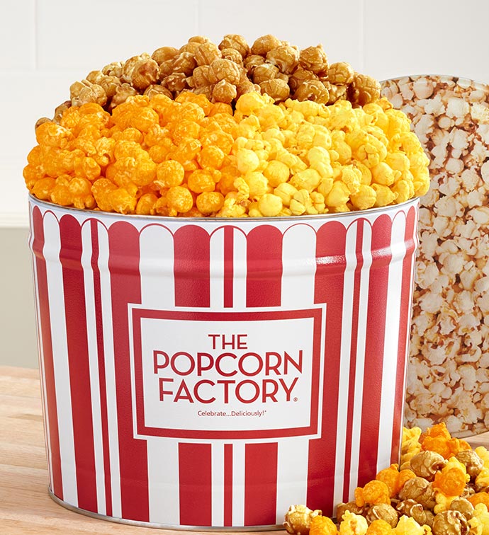 TPF Retro 2 Gallon 3 Flavor Popcorn Tin