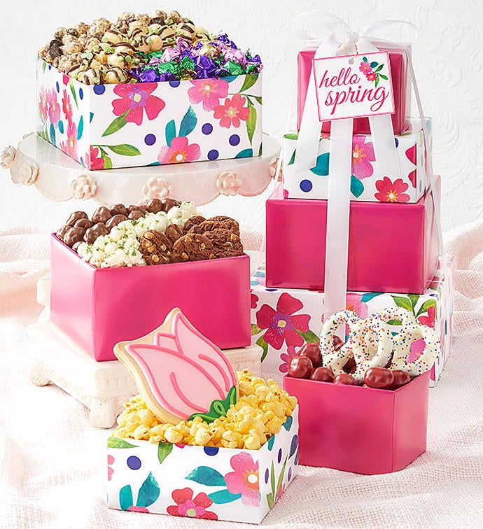 Floral Delight 4 Tier Spring Tower
