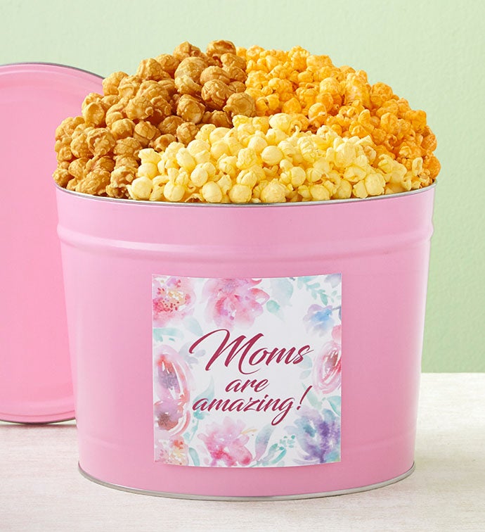 Moms are Amazing 2 Gallon Popcorn Tin