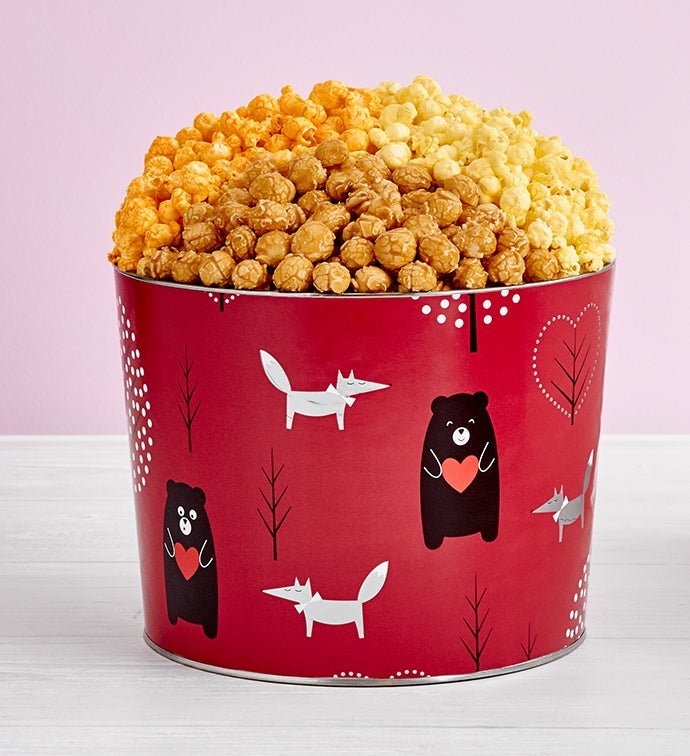Beary In Love 2 Gallon Popcorn Tin