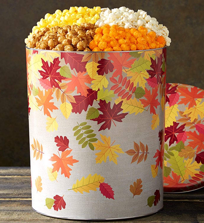 Hello Autumn 6 1/2 Gallon Popcorn Tin