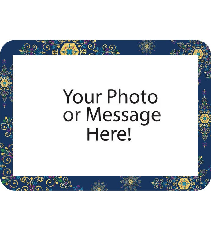 Let It Snow Blue Photo Label