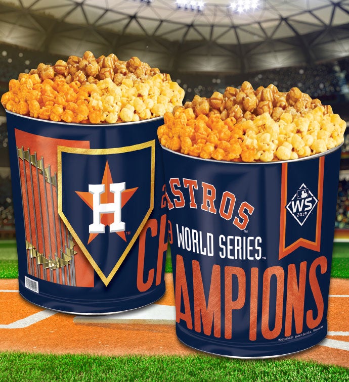 Houston Astros 2019 World Series Champions Commemorative Popcorn Tin