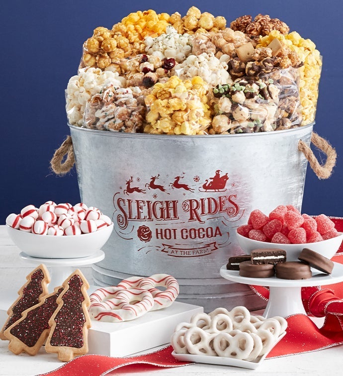 Sleigh Rides Popcorn Basket