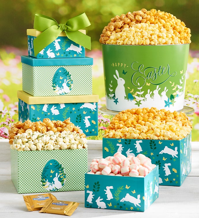 Easter Elegance 3 Gift Box Tower and Tin