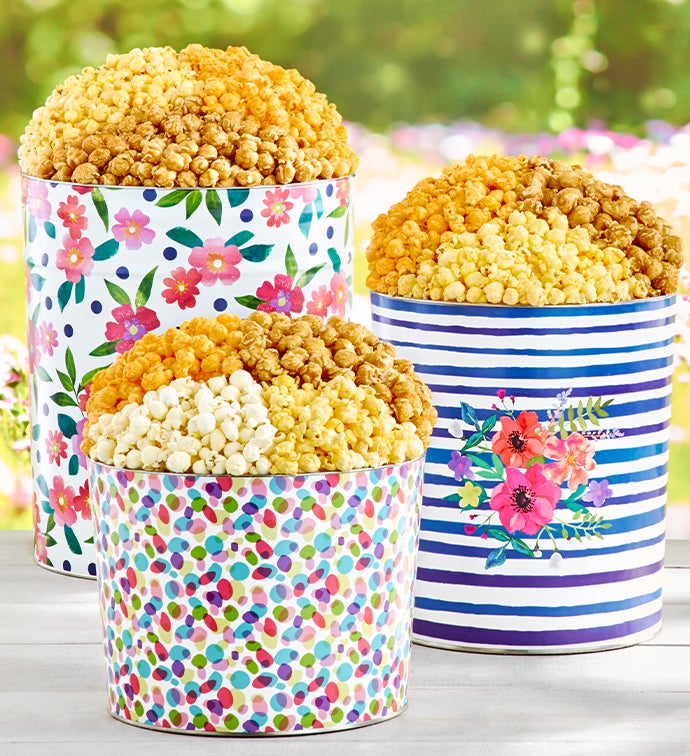 Colors of Spring Popcorn Tins