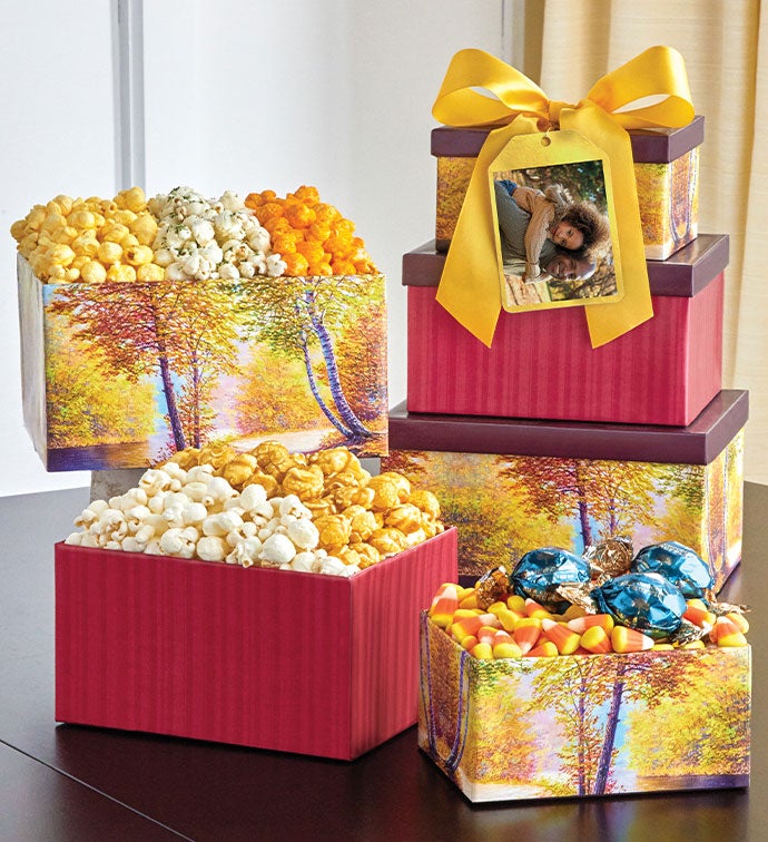 Autumn Canvas 3 Box Gift Tower