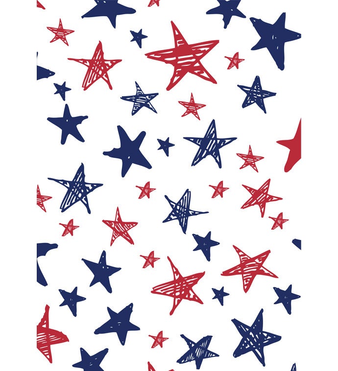 Tins With Pop® 4 Gallon Red & Blue Stars