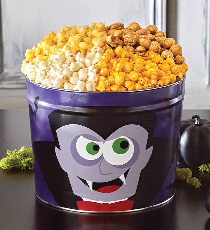 TPF Monster Mash Dracula 2 Gallon 4 Flavor Popcorn Tin