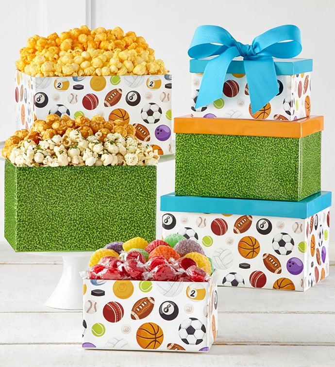 Man Cave Snacks 3 Gift Box Tower