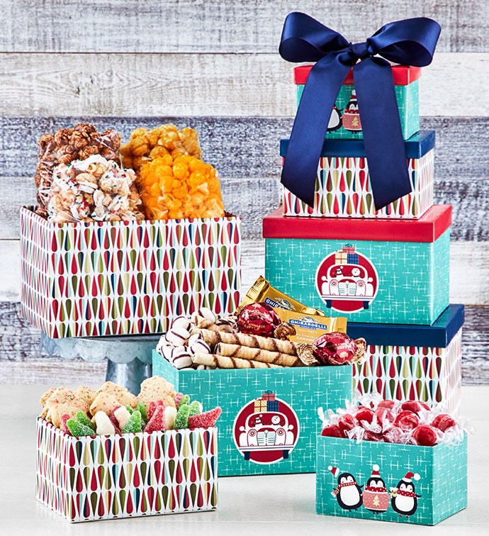 Snow Much Fun 4 Box Gift Tower
