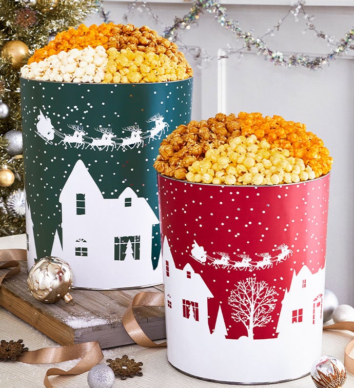 Up On The Rooftop Popcorn Tins