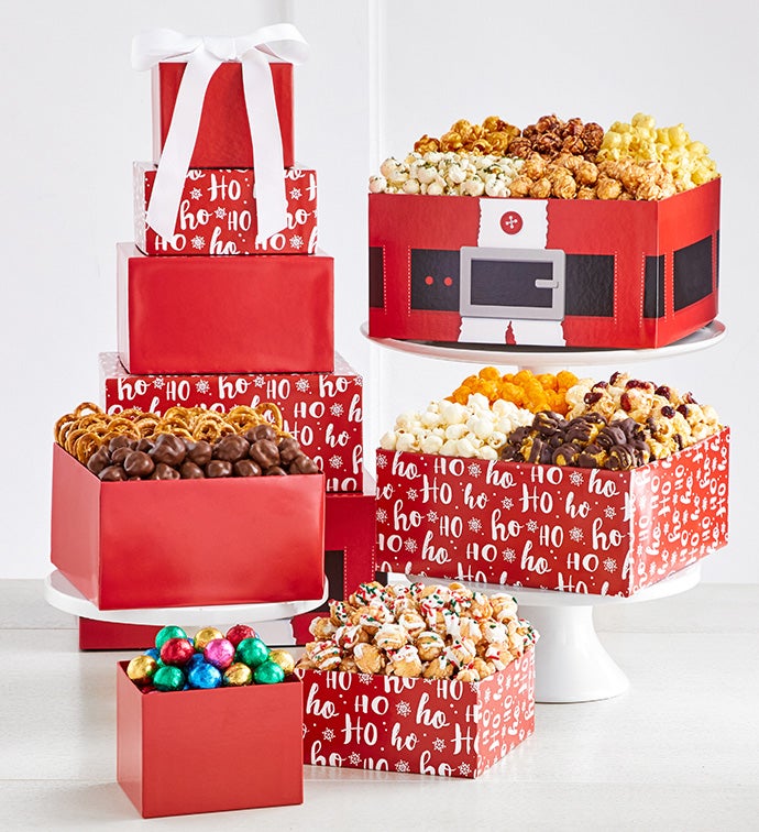 5 Gift Box Santa Tower