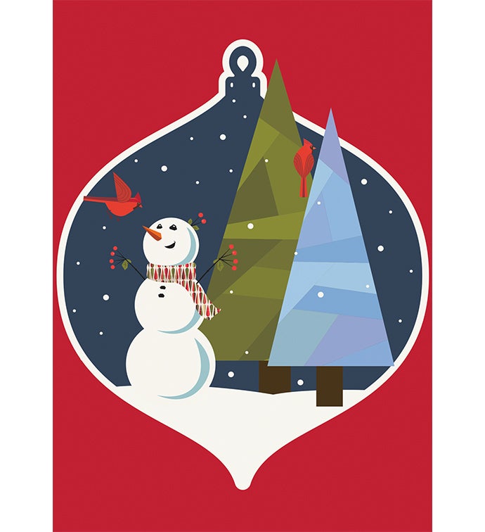 Cards With Pop® Winter Snowman Scene With Cardinals