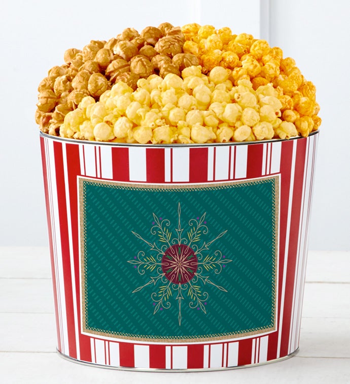 Tins With Pop® Gold Snowflake   Green