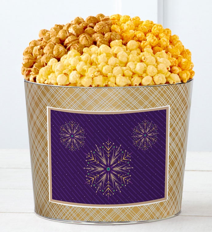 Tins With Pop® Gold Snowflake   Purple