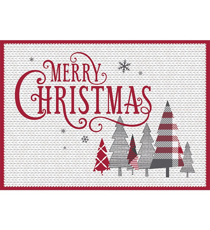 Tins With Pop® Merry Christmas Plaid Trees