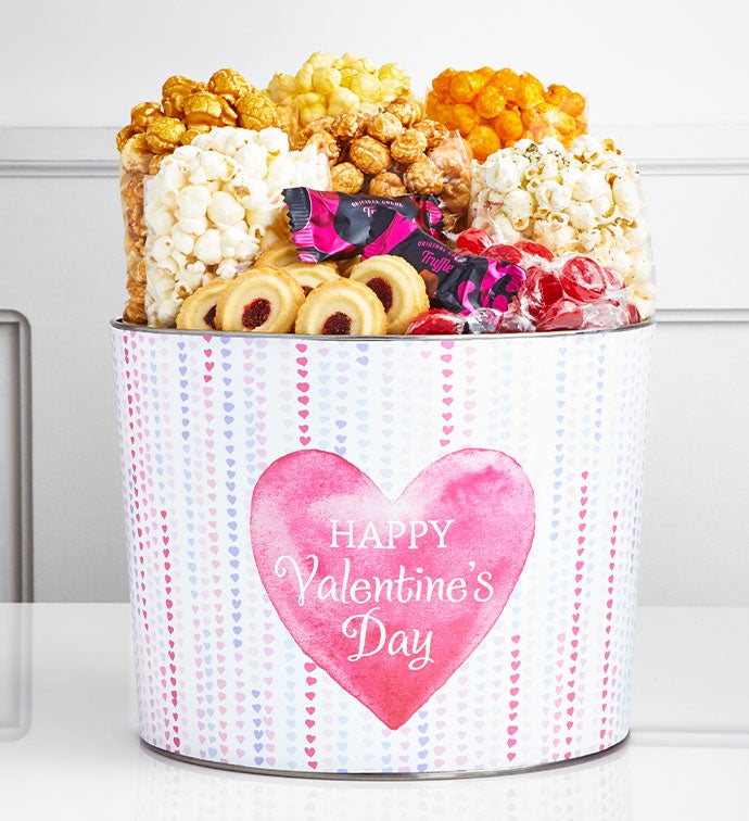Bursting With Love 2 Gallon Premium Snack Popcorn Tin