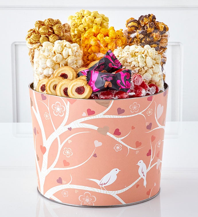 Blushing Branches 2 Gallon Premium Snack Popcorn Tin