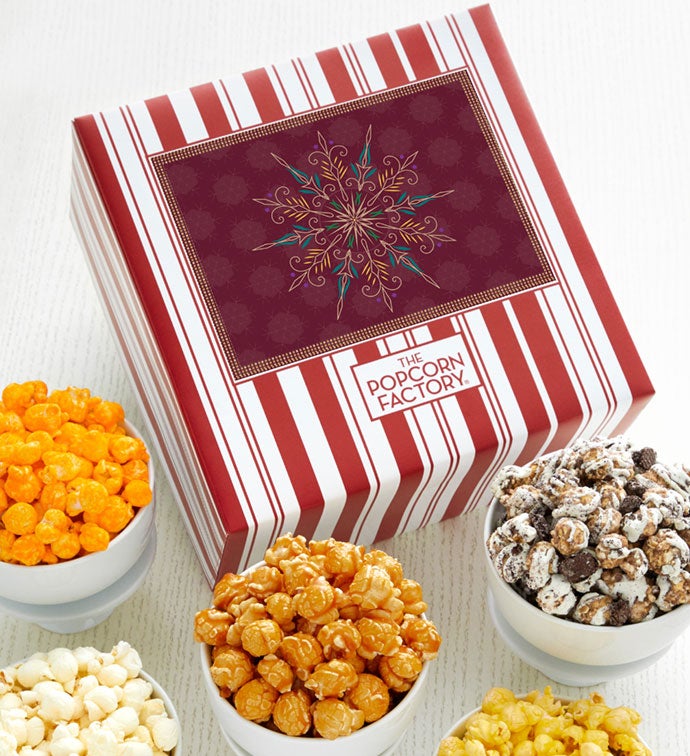 Packed With Pop® Gold Snowflake   Maroon