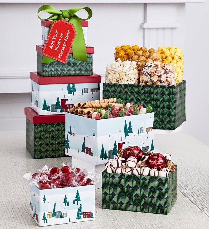 There's Snow Place Like Home 4 Box Gift Tower