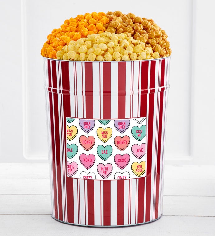 Tins With Pop® 4 Gallon Conversation Hearts