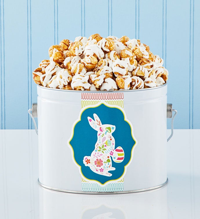 1/2 Gallon Bunny Pop Tangerine Vanilla Caramel Popcorn Gift Pail