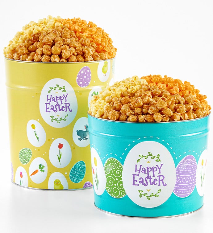 Happy Easter 6 1/2 Gallon 3 Flavor Popcorn Tin