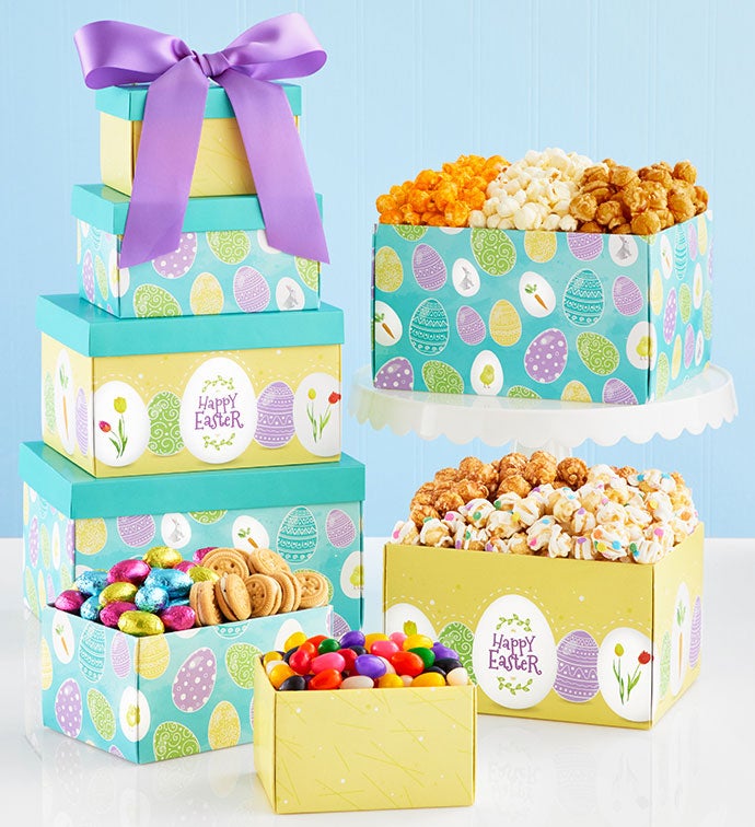 4 Gift Box Happy Easter Tower