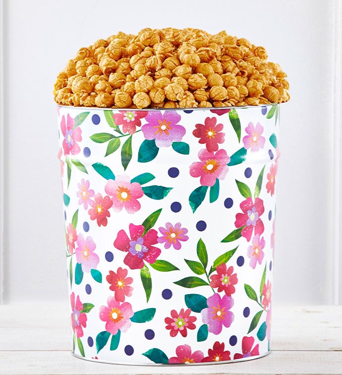 3 1/2 Gallon Colors Of Spring Pick A Flavor Popcorn Tins