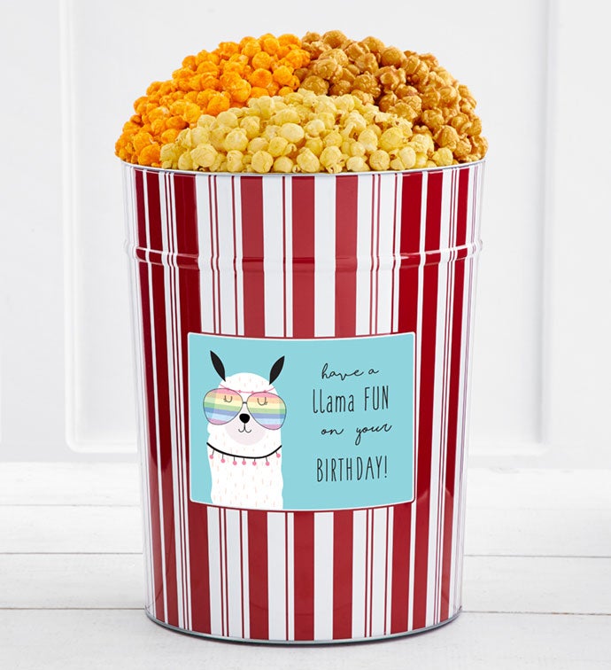 Tins With Pop® 4 Gallon Llama Fun Birthday
