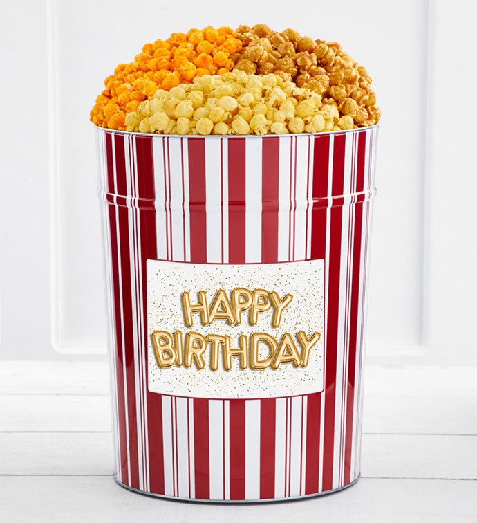 Tins With Pop® 4 Gallon Happy Birthday Balloons