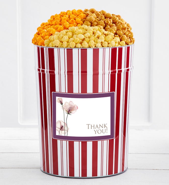 Tins With Pop® 4 Gallon Thank You Purple Flowers