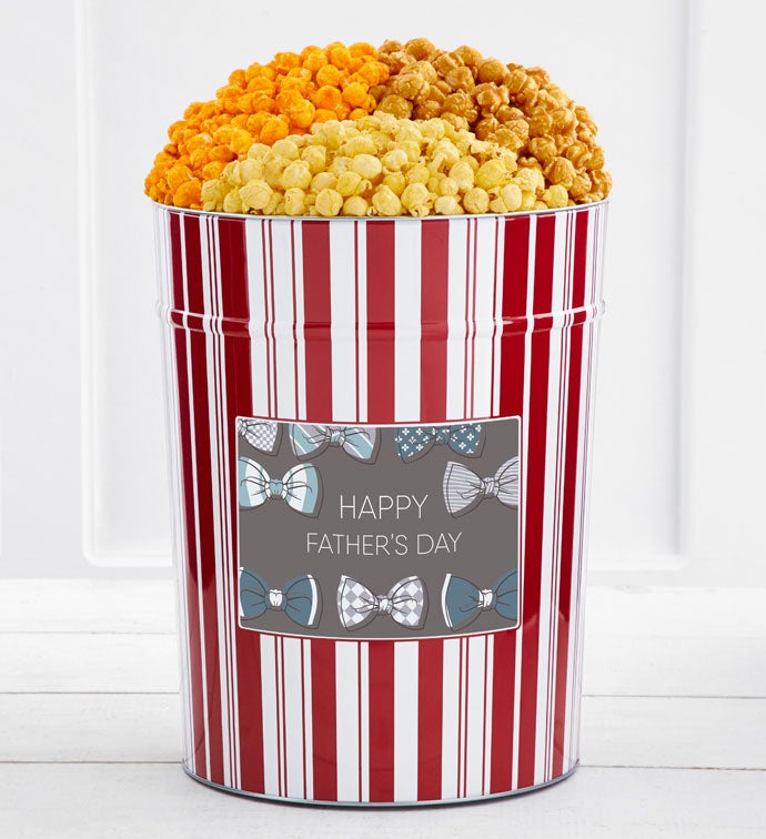 Tins With Pop® 4 Gallon Happy Father's Day Bow Tie