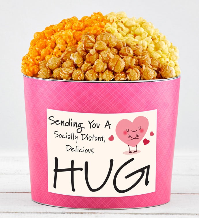Tins With Pop® Socially Distant Hug Heart Pink Tin