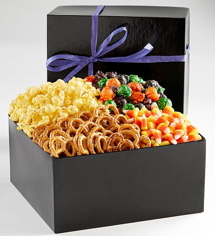 Black Gift Box With Purple Ribbon