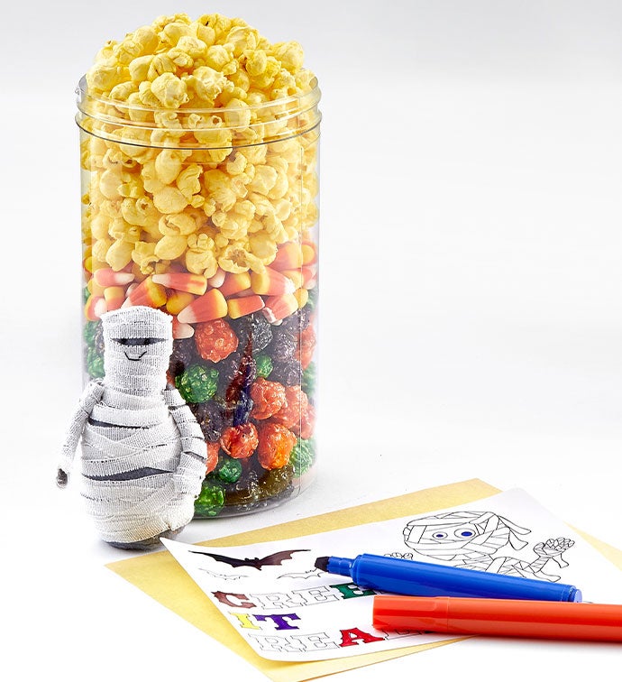 Mummy Popcorn Kit With "Connect The Dots" Sticker