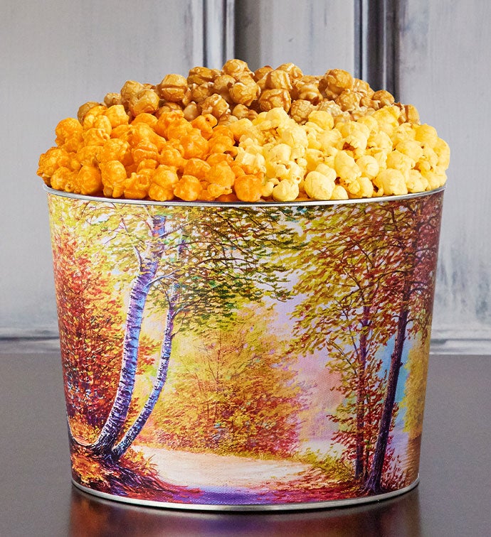 Autumn Canvas 2 Gallon Popcorn Tin