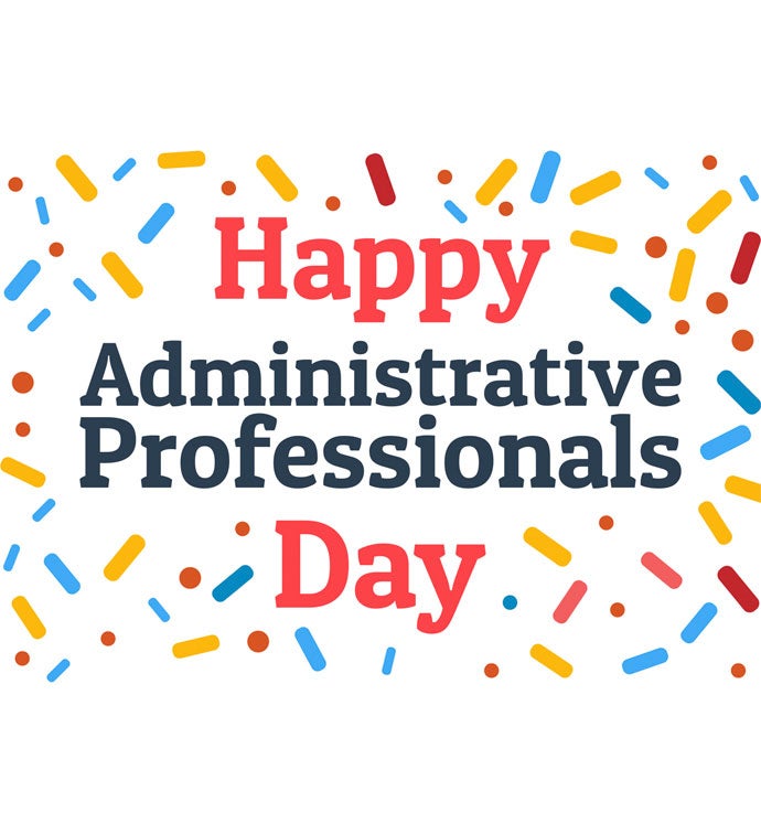 Tins With Pop® 4 Gallon Happy Administrative Professionals Day Confetti