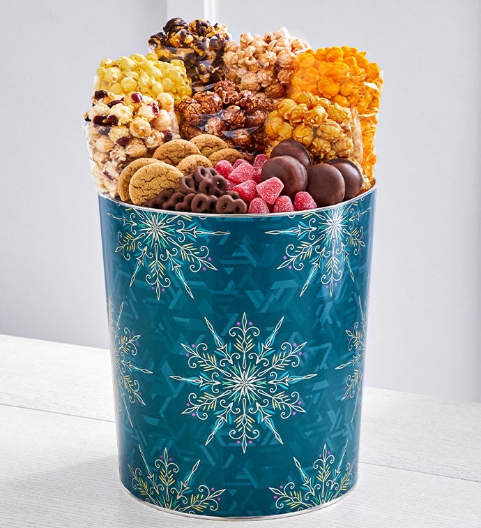Shining Snowflake 3 1/2 Gallon Premium Gift Tin