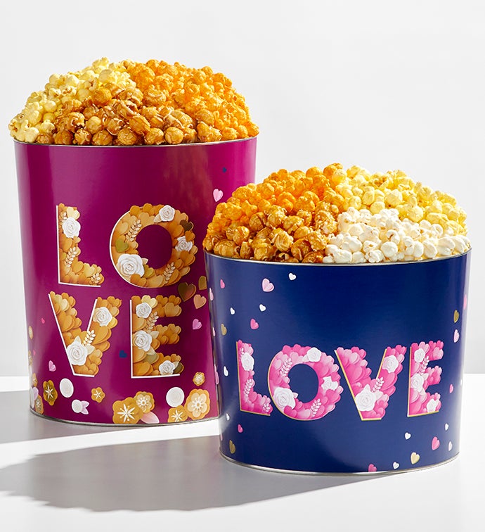 Pop'n with Love Popcorn Tins