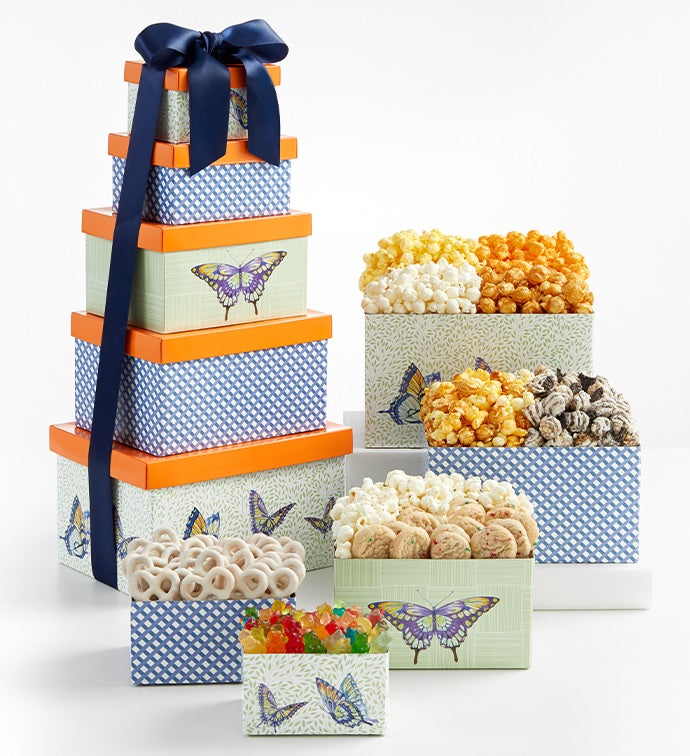 Butterfly Wishes 5 Gift Box Tower