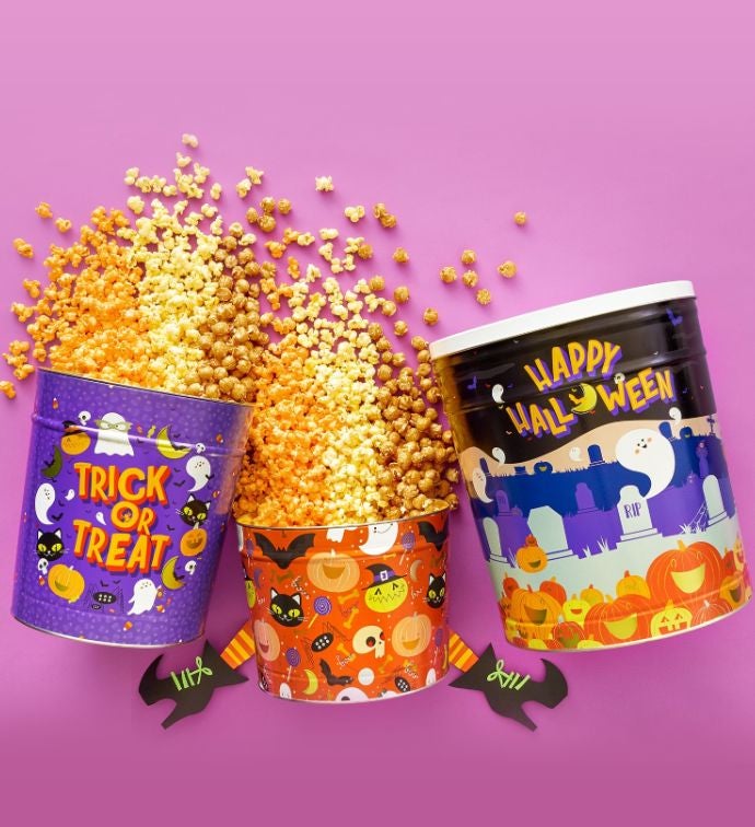 Spooky Fun 3 1/2 Gallon 3 Flavor Popcorn Tin