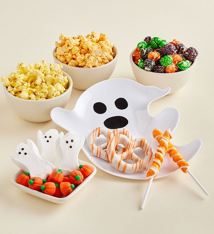 Spooky Fun Ghost Charcuterie Tray